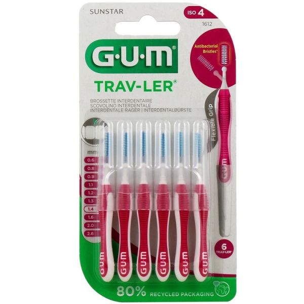 Trav-Ler Brossettes interdentaires - 1,4 mm - 6 brossettes