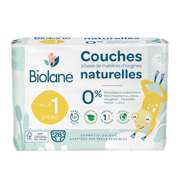 Couches écologiques Taille 1 - 28 unités