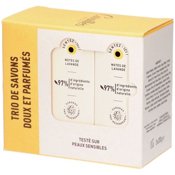 Savon surgras Jardin l'Original - 3 x 200 g