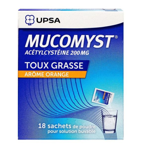 MUCOMYST 200 mg, poudre orale en sachet - 18 sachets