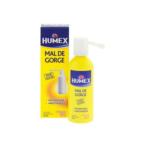 HUMEX MAL DE GORGE, collutoire en falcon pressurisé - 35 ml