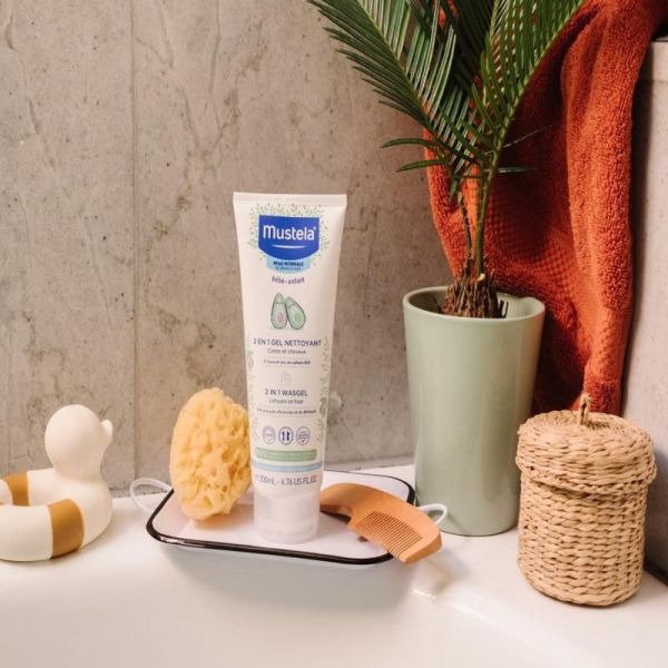 Peau normale Gel Nettoyant 2 en 1 Bébé à l'avocat BIO - 200ml
