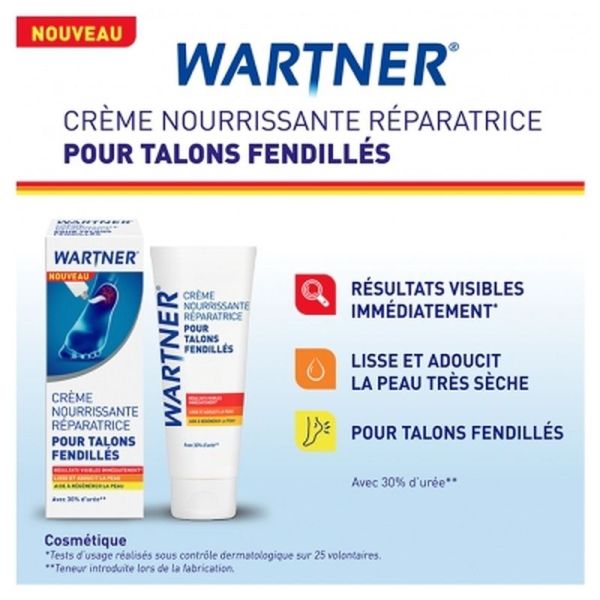 Wartner Crème nourrissante réparatrice talons fendillés - 50ml