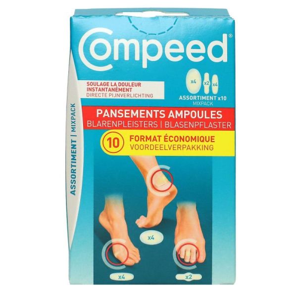 Pansements ampoules assortiment - 10 pansements