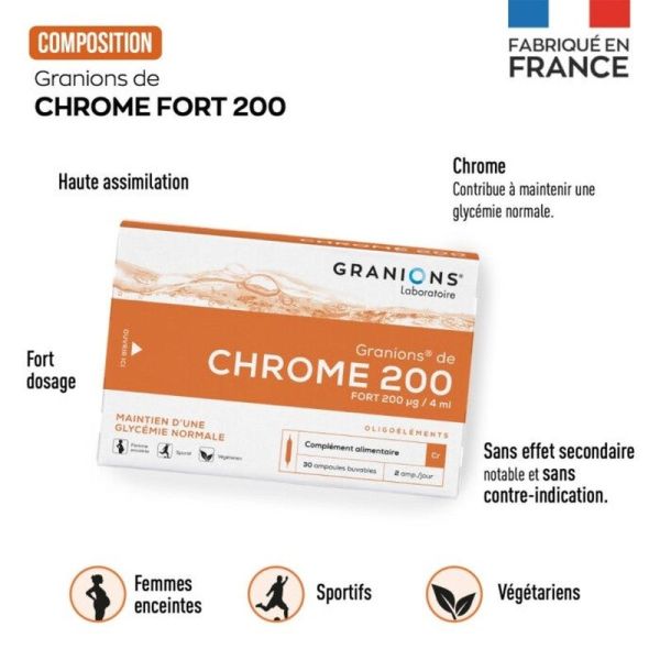 Chrome 200 Fort - 30 Ampoules