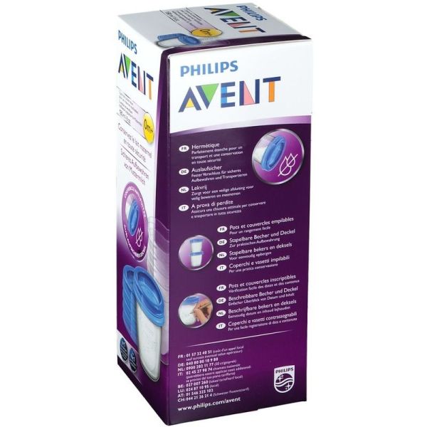 Pots de conservation pour lait maternel - 180ml