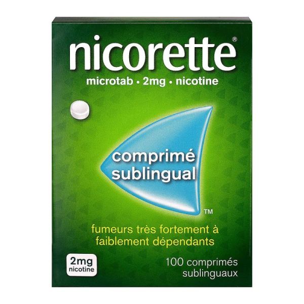 NICORETTE MICROTAB 2 mg, comprimé sublingual - 100 comprimés