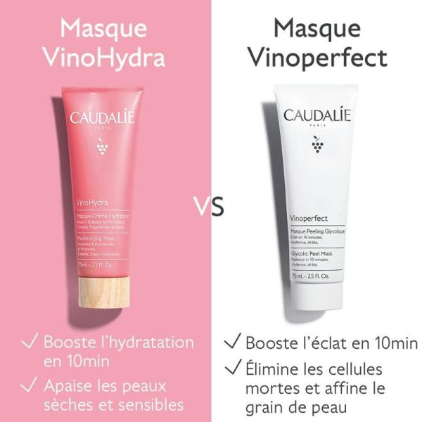 VinoHydra - Masque-Crème Hydratant à la Centella Asiatica & Eau de raisin bio