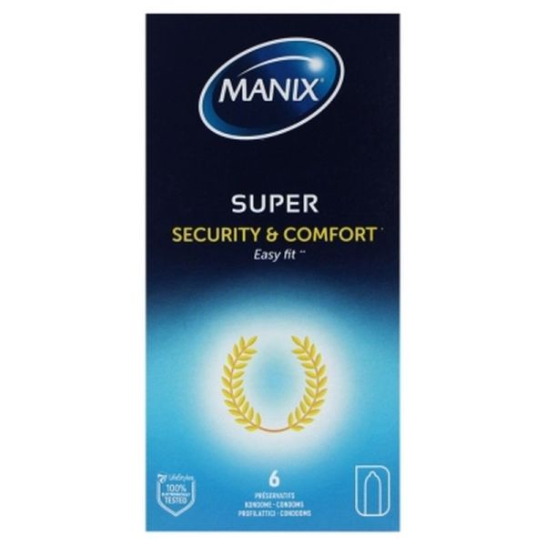 Super préservatifs lubricatés - 6 unités
