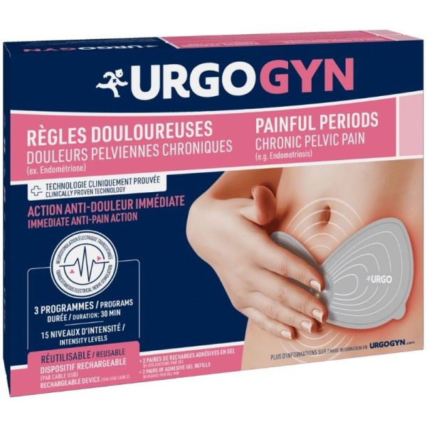 Patch électrothérapie règles douloureuses rechargeable URGOGYN - 1 kit