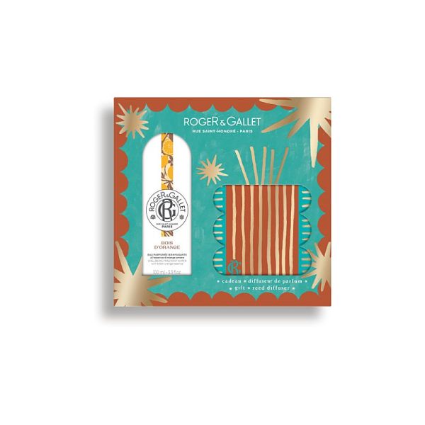 Roger & Gallet Coffret Eau parfumée bienfaisante Bois d'orange 100ml et son diffuseur