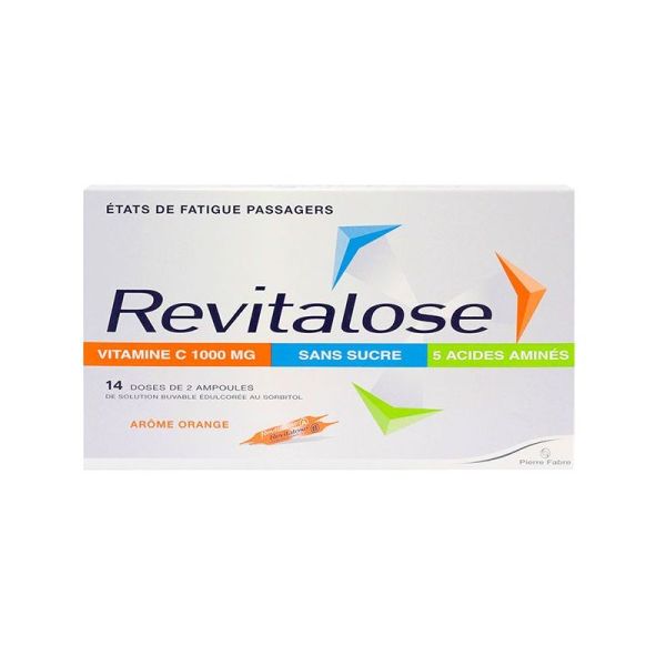 REVITALOSE SANS SUCRE, solution buvable édulcorée au sorbitol - 14x5ml