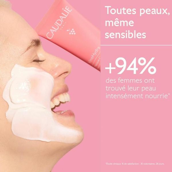 VinoHydra - Masque-Crème Hydratant à la Centella Asiatica & Eau de raisin bio