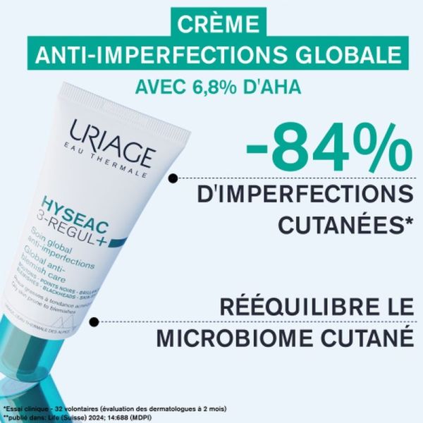 Imperfections, boutons, brillance - 3-Regul+ soin global anti-imperfections - 40 mL