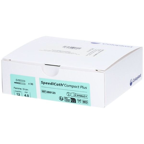 Sonde vésicale autolubrifiante Speedicath Compact+ Femme - Boîte de 30