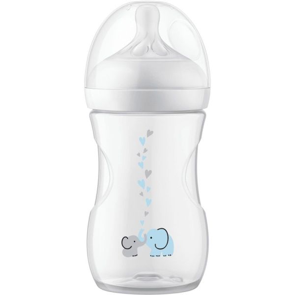 Natural Response Biberon motif éléphant - 260ml