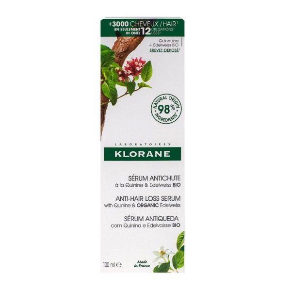  Klorane Sérum antichute Quinine et Edelweiss - 100ml