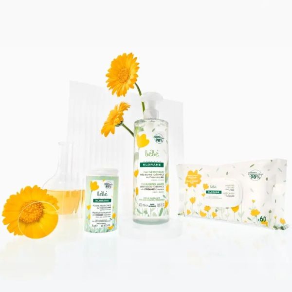Lingettes nettoyantes à l'eau - 60 lingettes