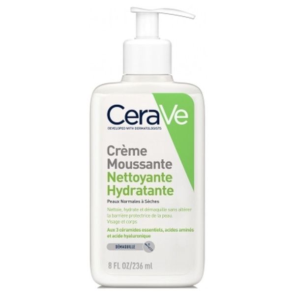 Crème moussante nettoyante hydratante visage - 236ml