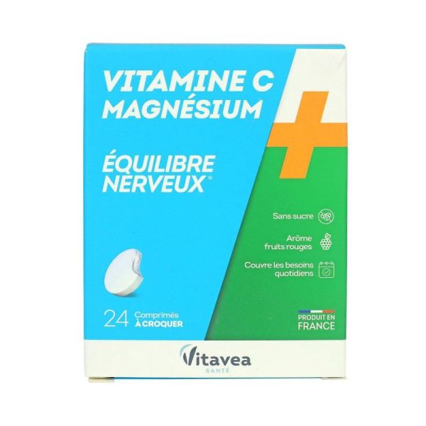 Équilibre Nerveux Vitamine C + Magnésium - 24 comprimés