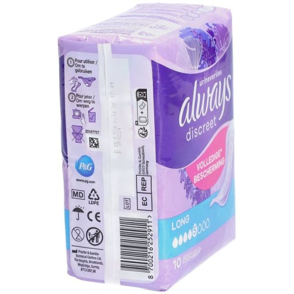 Serviettes Discrètes Long - Protection Intégrale