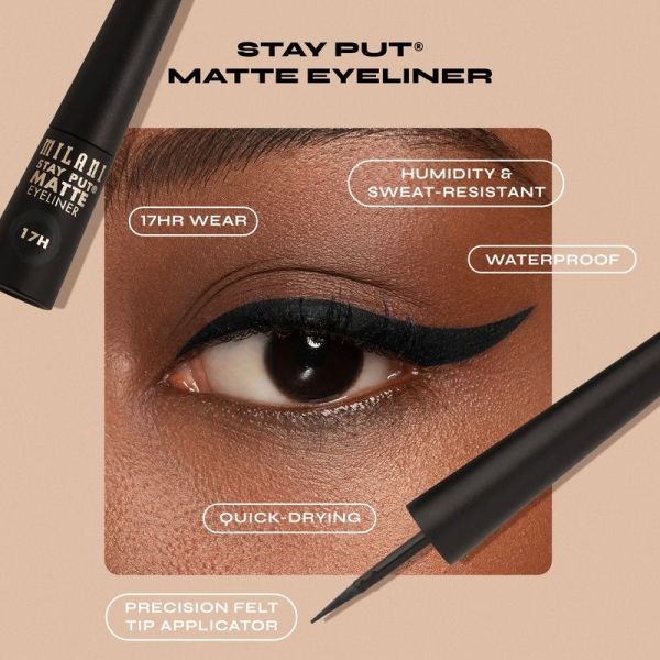 Eyeliner Stay Put Matte Eyeliner - Black Waterproof