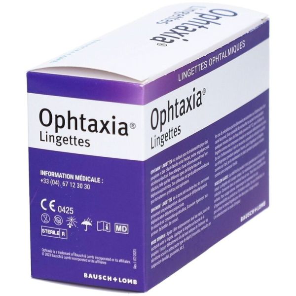 Ophtaxia Lingettes Soin Paupières Cils - 20 unités