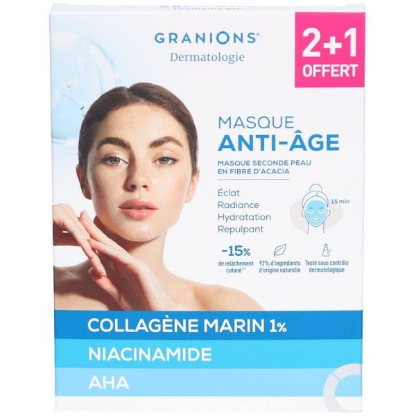 Masque Anti-Âge Seconde Peau - 2 x 22 ml + 1 offert
