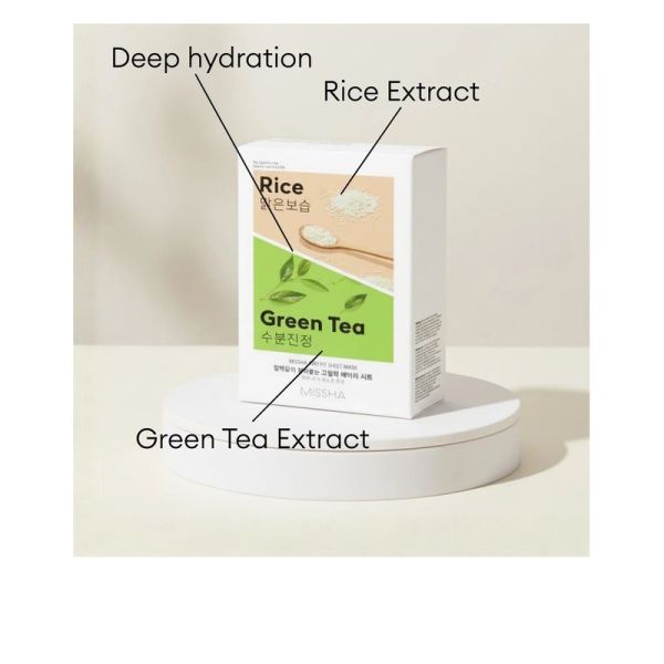 Airy Fit Sheet Mask Rice & Green Tea - 10 masques