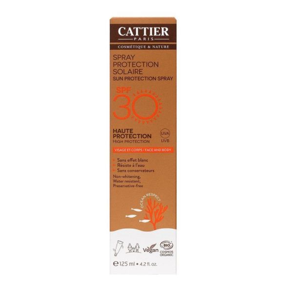 Cattier Spray protection solaire bio SPF 30 - 125 ml 