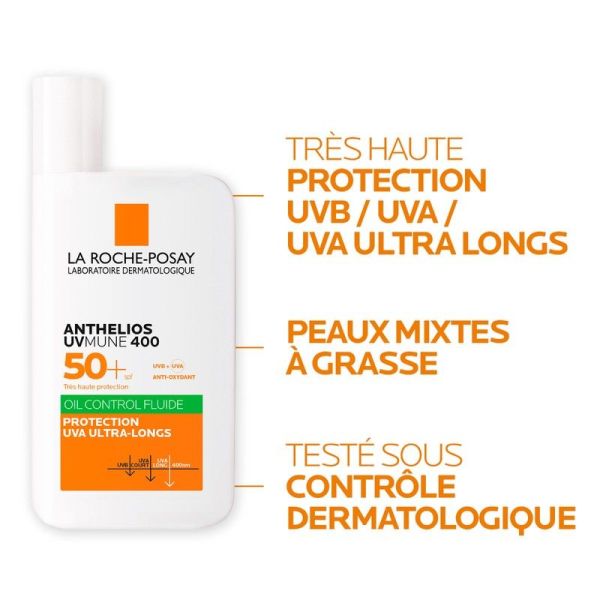 ANTHELIOS UVMUNE 400 Fluide Solaire Visage Matifiant - 50ml