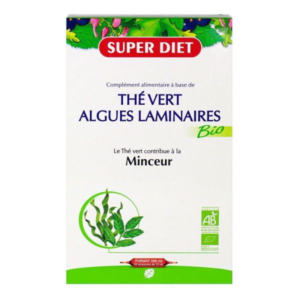 Thé Vert Algues Laminaires Bio - 20 ampoules