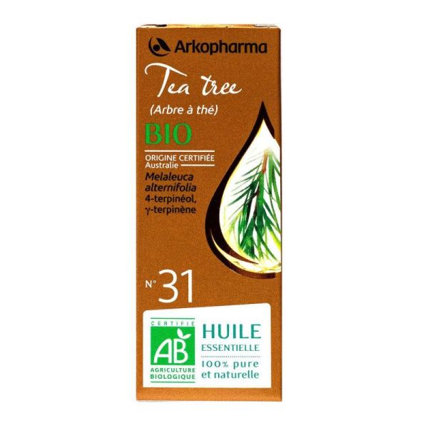 Arkopharma Huile Essentielle Tea Tree (Melaleuca alternifolia) Bio n°31 -10 ml