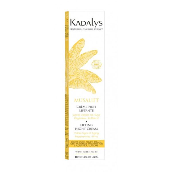 Kadalys Musalift Rides visibles Crème Nuit aux extraits de Banane Jaune - 50 ml