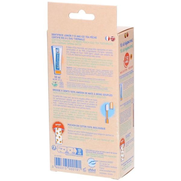 Kit hygiène bucco-dentaire junior Ice Tea Pêche