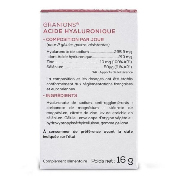 Acide Hyaluronique 60 gélules