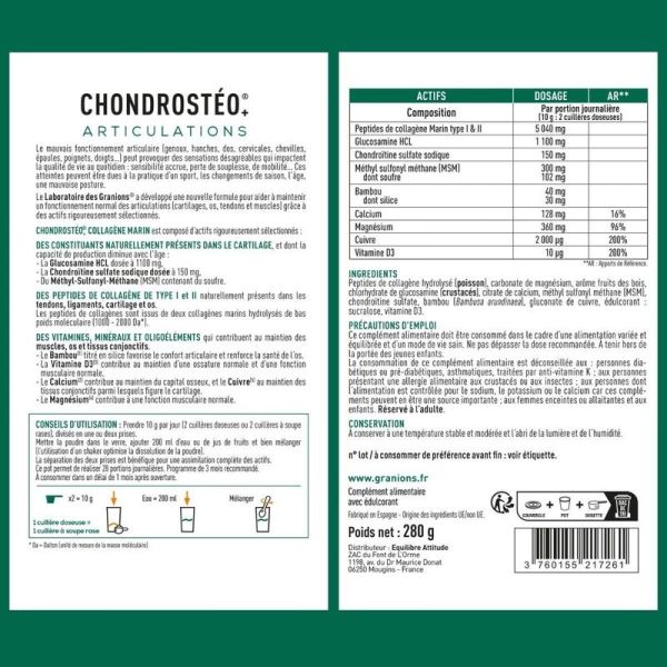 Chondrostéo+ Collagène Marin - Poudre