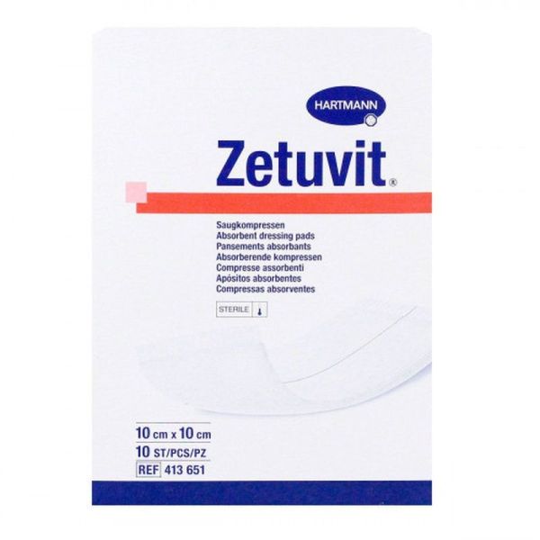 Zetuvit pansements absorbants - 10x10cm