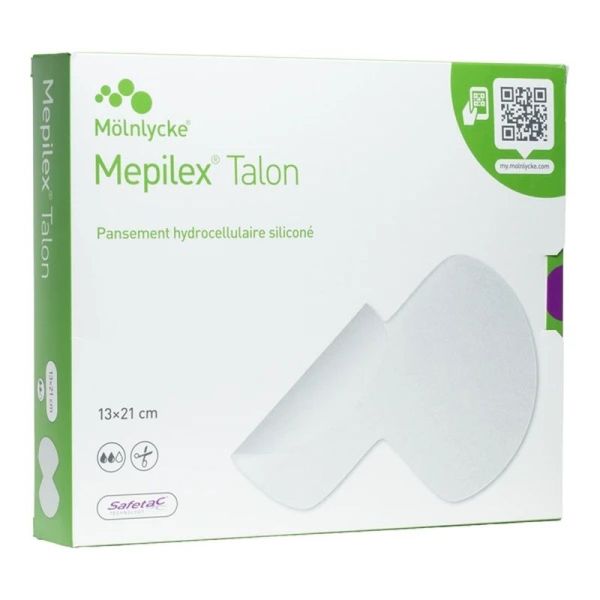 Mepilex Talon pansement hydrocellulaire - 13 cm x 21 cm, 10 pansements