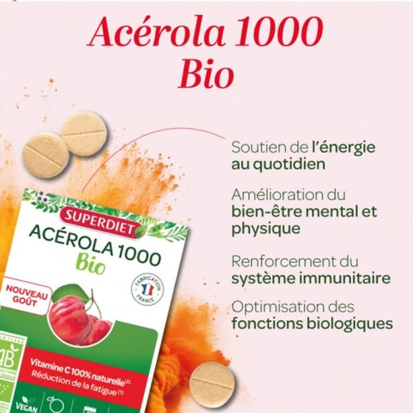 Acérola 1000 Bio - 24 comprimés