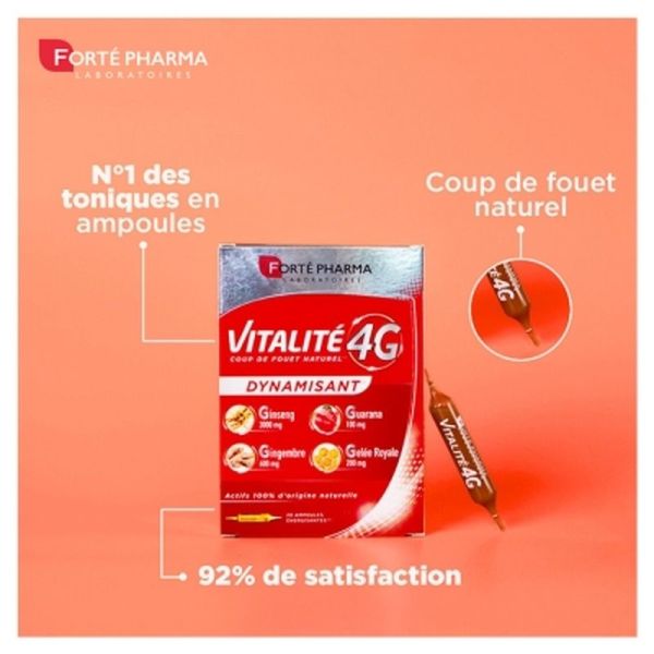 Vitalité 4G Dynam Ampoules - 30 x 10ml