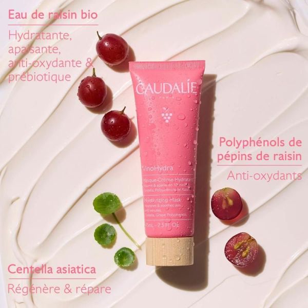 VinoHydra - Masque-Crème Hydratant à la Centella Asiatica & Eau de raisin bio