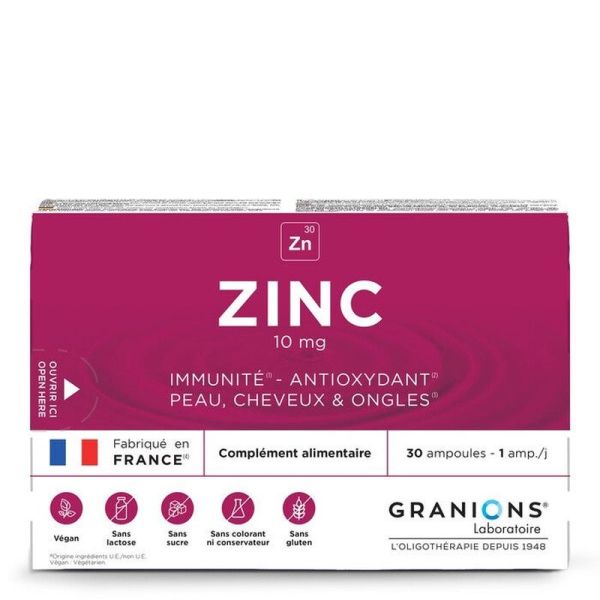 Construction musculaire Zinc - 30 ampoules