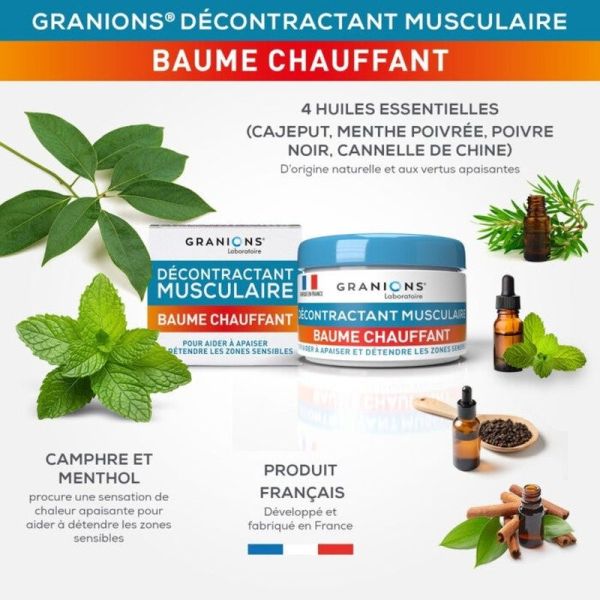 Décontractant musculaire Baume chauffant