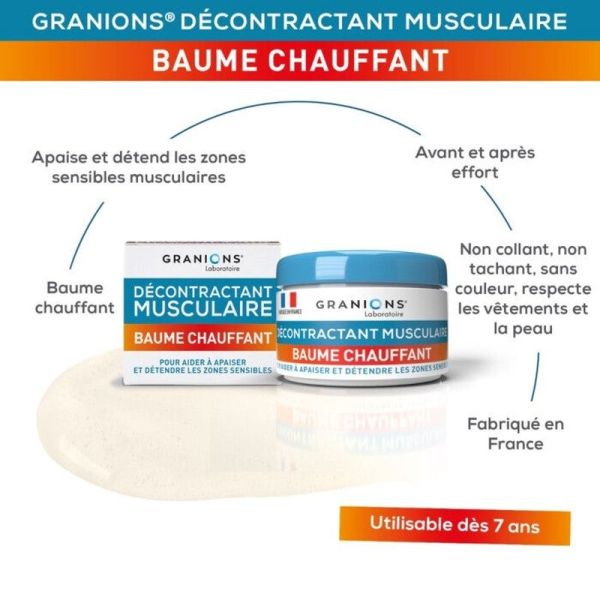 Décontractant musculaire Baume chauffant