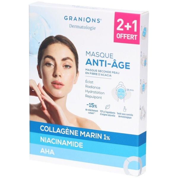 Masque Anti-Âge Seconde Peau - 2 x 22 ml + 1 offert