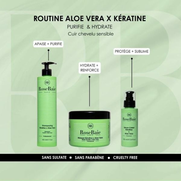 Masque Kératine et Aloé Vera - Aloe vera & Kératine - 500 ml