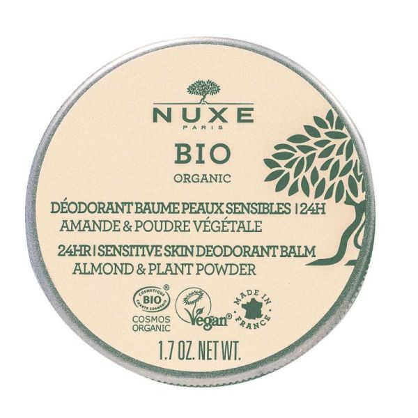 Nuxe Bio Organic Déodorant Baume Peaux Sensibles 24H - 50 g