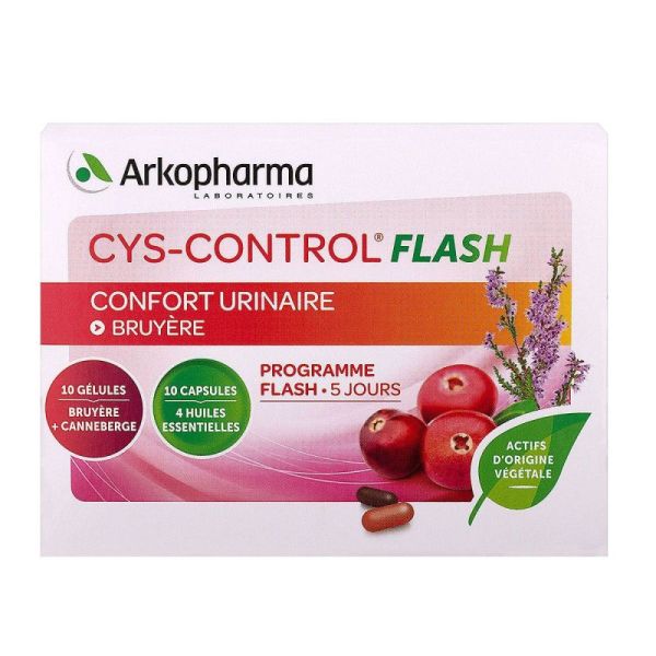 CYS-CONTROL® FLASH Confort Urinaire - 20 gélules