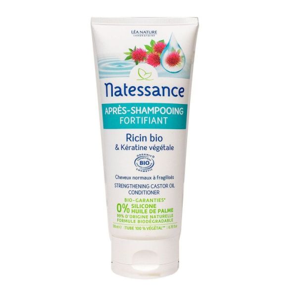 Natessance Après-Shampooing Fortifiant Ricin Bio et Kératine Végétale - 200ml